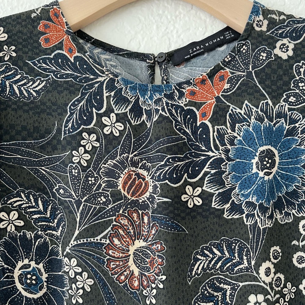 ZARA Floral Midi Dress